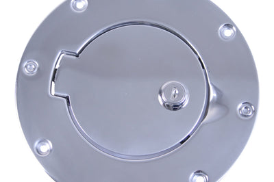 Rugged Ridge 97-06 Jeep Wrangler TJ Stainless Steel Locking Gas Cap Door - Fuel Delivery