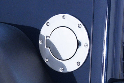 Rugged Ridge 97-06 Jeep Wrangler TJ Stainless Steel Non-Locking Gas Cap Door - Fuel Delivery