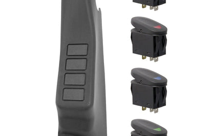 Rugged Ridge A-Pillar Switch Pod Kit Black LHD 07-10 (JK) - Interior Accessories