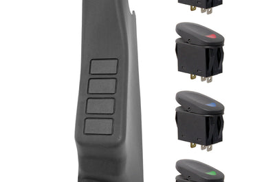 Rugged Ridge A-Pillar Switch Pod Kit Black LHD 07-10 (JK) - Interior Accessories