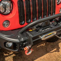 Rugged Ridge Arcus Front Bumper Tube Overrider Black JK - Bumpers Grilles & Guards