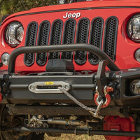 Rugged Ridge Arcus Front Bumper Tube Overrider Black JK - Bumpers Grilles & Guards