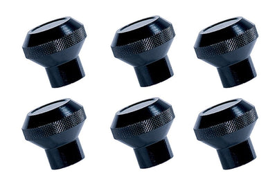 Rugged Ridge Billet Aluminum Dash Knob Set Black 76-86 Jeep CJ - Interior Accessories