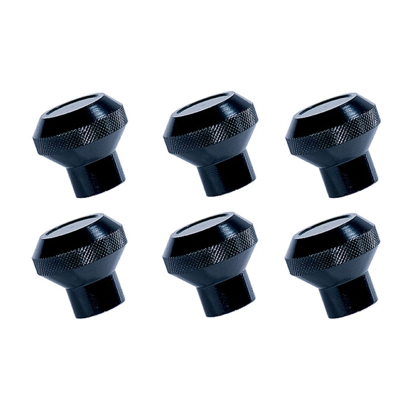 Rugged Ridge Billet Aluminum Dash Knob Set Black 76-86 Jeep CJ - Interior Accessories