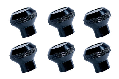 Rugged Ridge Billet Aluminum Dash Knob Set Black 76-86 Jeep CJ - Interior Accessories
