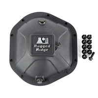 Rugged Ridge Boulder Aluminum Differential Cover Dana 44 Black - Drivetrain