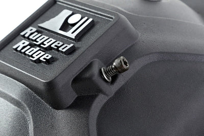 Rugged Ridge Boulder Aluminum Differential Cover Dana 44 Black - Drivetrain