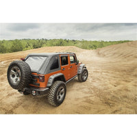 Rugged Ridge Bowless Soft Top Black Diamond 4-Door 07-18 Jeep Wrangler JK - Roofs & Roof Accessories