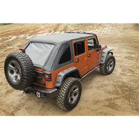 Rugged Ridge Bowless Soft Top Black Diamond 4-Door 07-18 Jeep Wrangler JK - Roofs & Roof Accessories