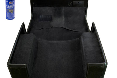 Rugged Ridge Deluxe Carpet Kit Adhesive Black 76-95 Jeep CJ / Wrangler M - Floor Mats