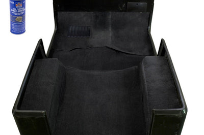 Rugged Ridge Deluxe Carpet Kit Adhesive Black 76-95 Jeep CJ / Wrangler M - Floor Mats