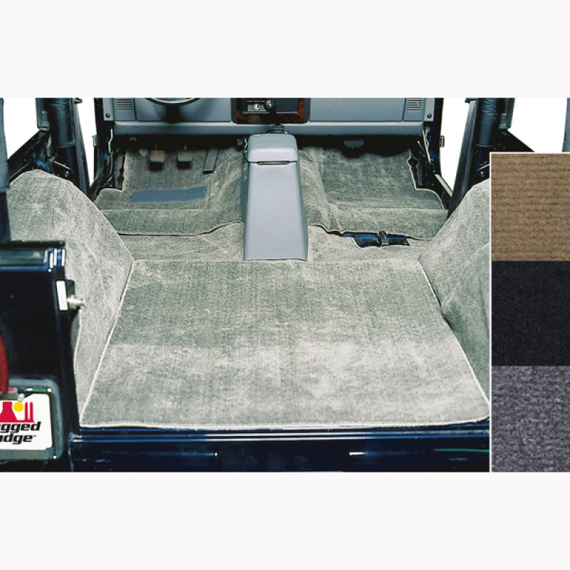 Rugged Ridge Deluxe Carpet Kit Gray 76-95 Jeep CJ / Wrangler Models - Floor Mats