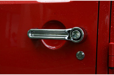 Rugged Ridge Door Handle Cover Kit Chrome 07-18 Jeep Wrangler JK - Exterior Styling