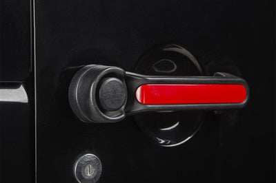 Rugged Ridge Door Handle Inserts Red 07-18 Jeep Wrangler JK 4Door - Exterior Styling