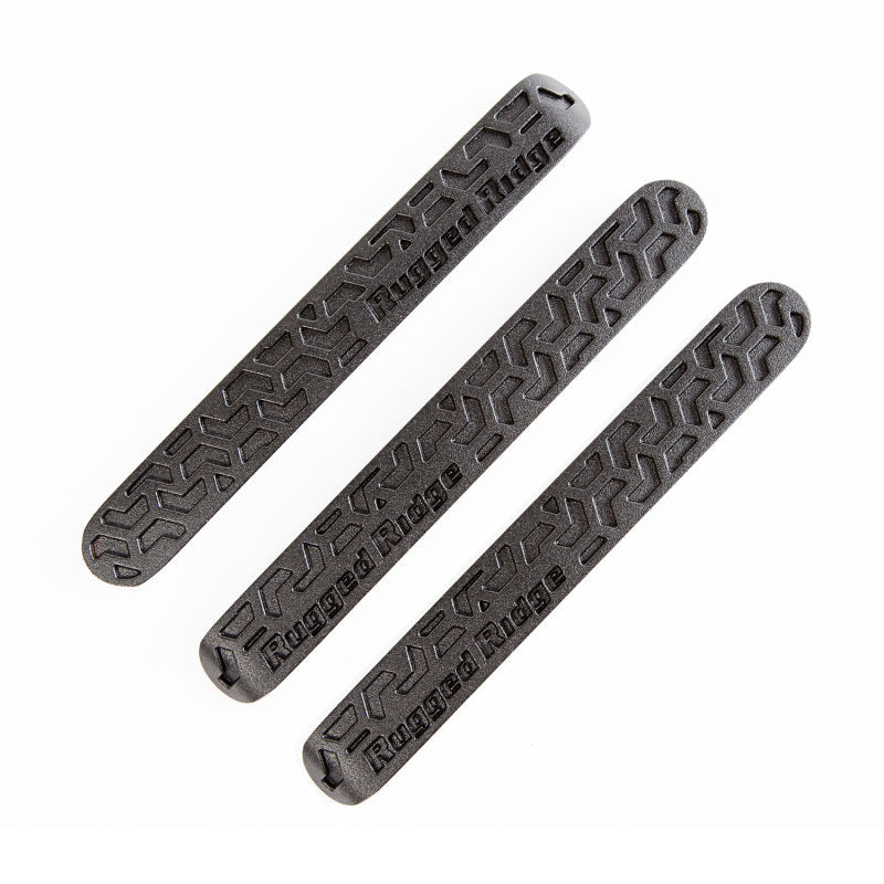 Rugged Ridge Elite Dr Hndle Inserts Black Tread 2Dr 07-18 Jeep Wrangler JK - Exterior Styling