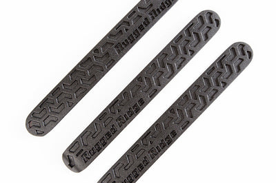 Rugged Ridge Elite Dr Hndle Inserts Black Tread 2Dr 07-18 Jeep Wrangler JK - Exterior Styling