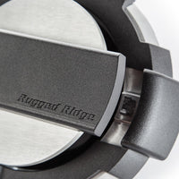 Rugged Ridge Elite Fuel Door Non-Lock Brushed Alum 07-18 Jeep Wrangler JK - Delivery