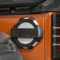 Rugged Ridge Elite Fuel Door Non-Lock Brushed Alum 07-18 Jeep Wrangler JK - Delivery
