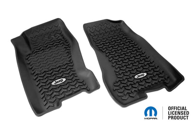 Rugged Ridge Floor Liner Front Black 1999-2004 Jeep Logo Grand Cherokee WJ - Mats