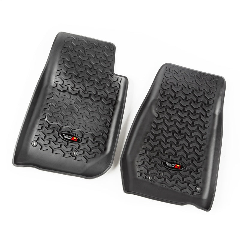 Rugged Ridge Floor Liner Front Black 2007-2018 Jeep Wrangler Unlimited JK 4 Dr - Mats
