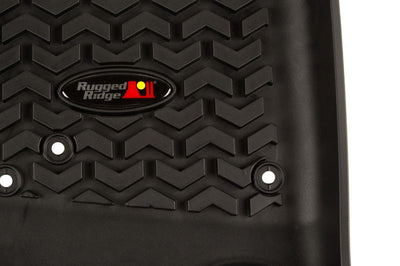 Rugged Ridge Floor Liner Front Black 2007-2018 Jeep Wrangler Unlimited JK 4 Dr - Mats