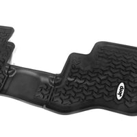 Rugged Ridge Floor Liner Rear Black 1976-1986 Jeep Logo CJ-7 87-95 Wrangler YJ - Mats