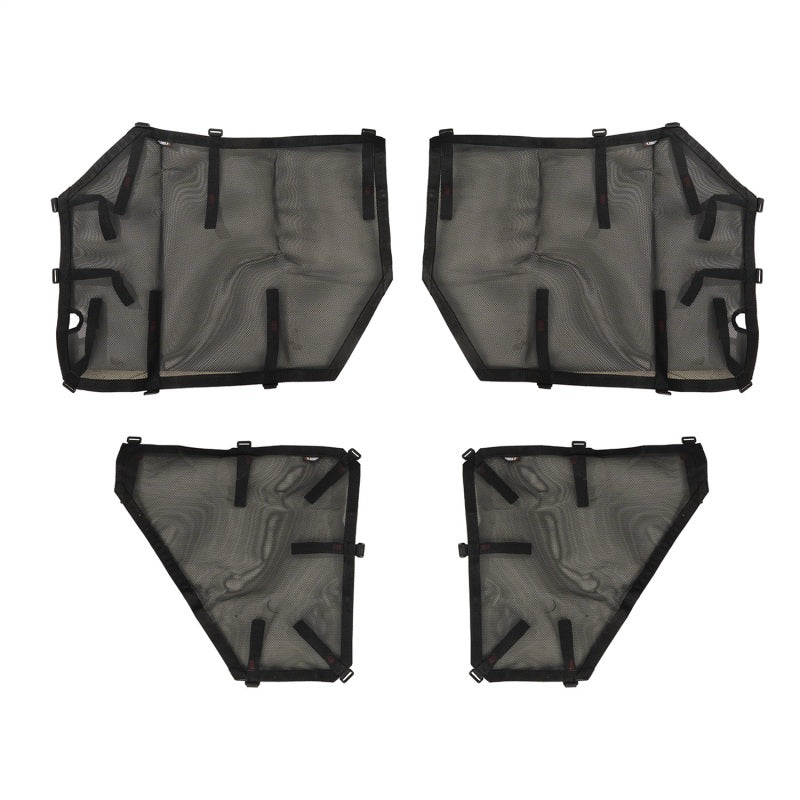 Rugged Ridge Fortis Tube Door Covers Full Set Black 18-20 Jeep Wrangler JLU - Exterior Styling