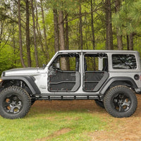 Rugged Ridge Fortis Tube Door Covers Full Set Black 18-20 Jeep Wrangler JLU - Exterior Styling