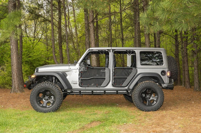 Rugged Ridge Fortis Tube Door Covers Full Set Black 18-20 Jeep Wrangler JLU - Exterior Styling