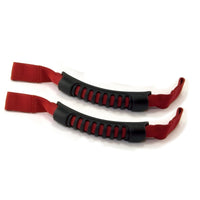 Rugged Ridge Front Headrest Grab Handles Red 07-20 JK/JL/JT - Interior Accessories