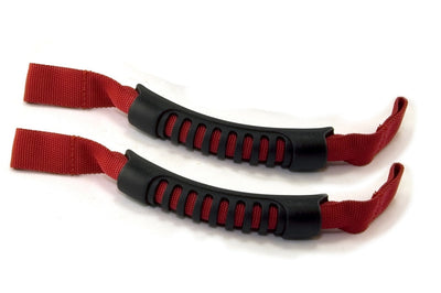 Rugged Ridge Front Headrest Grab Handles Red 07-20 JK/JL/JT - Interior Accessories