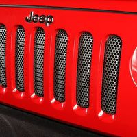 Rugged Ridge Grille Insert Satin Stainless 07-18 Jeep Wrangler - Bumpers Grilles & Guards