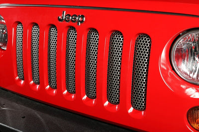 Rugged Ridge Grille Insert Satin Stainless 07-18 Jeep Wrangler - Bumpers Grilles & Guards
