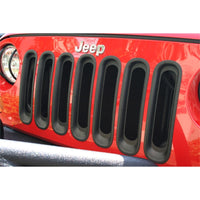 Rugged Ridge Grille Inserts Black 07-18 Jeep Wrangler - Bumpers Grilles & Guards