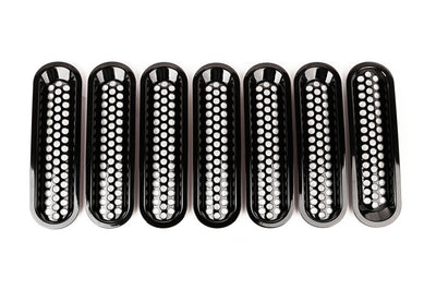 Rugged Ridge Grille Inserts Perforated 07-18 Jeep Wrangler - Bumpers Grilles & Guards