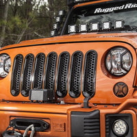 Rugged Ridge Grille Inserts Perforated 07-18 Jeep Wrangler - Bumpers Grilles & Guards