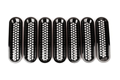 Rugged Ridge Grille Inserts Perforated 07-18 Jeep Wrangler - Bumpers Grilles & Guards
