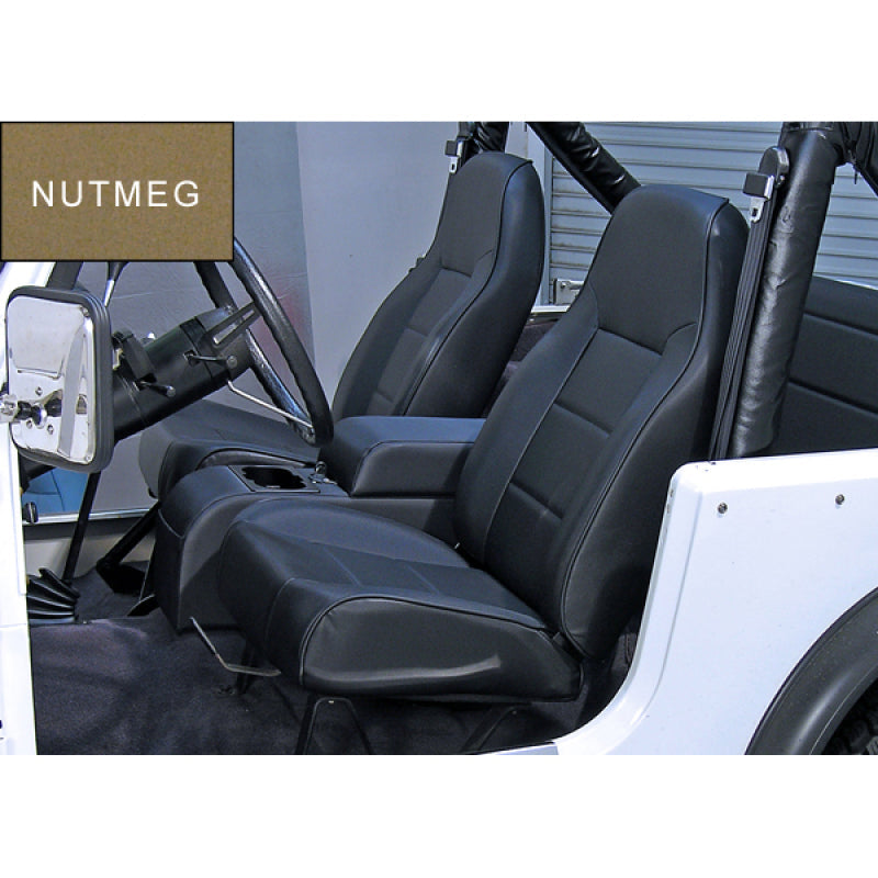 Rugged Ridge High-Back Front Seat Non-Recline Nutmeg 76-02 CJ&Wra - Safety