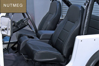 Rugged Ridge High-Back Front Seat Non-Recline Nutmeg 76-02 CJ&Wra - Safety