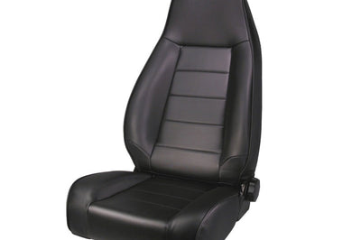 Rugged Ridge High-Back Front Seat Reclinable Black Denim 76-02 CJ&W - Safety