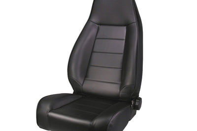 Rugged Ridge High-Back Front Seat Reclinable Black Denim 76-02 CJ&W - Safety