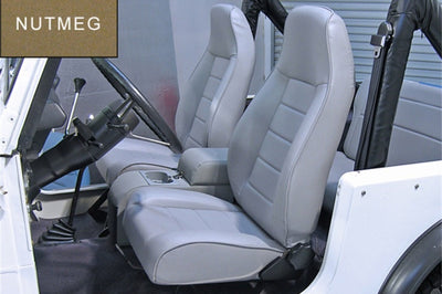 Rugged Ridge High-Back Front Seat Reclinable Nutmeg 76-02 CJ&Wran - Safety
