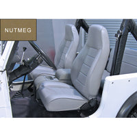 Rugged Ridge High-Back Front Seat Reclinable Nutmeg 76-02 CJ&Wran - Safety