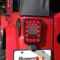 Rugged Ridge Led Tail Light Set Smoke 07-18 Jeep Wrangler - Lights