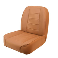 Rugged Ridge Low-Back Front Seat Non-Recline Tan 55-86 CJ - Safety