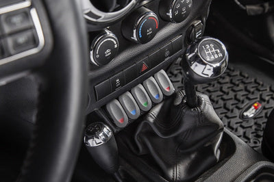 Rugged Ridge Lower Console Switch Panel 11-18 Jeep Wrangler JK/JKU - Interior Accessories