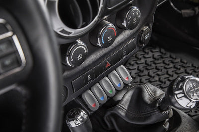 Rugged Ridge Lower Console Switch Panel 11-18 Jeep Wrangler JK/JKU - Interior Accessories