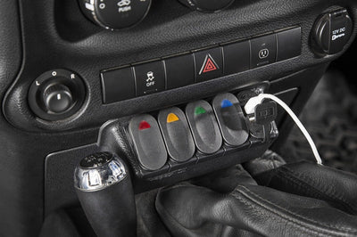 Rugged Ridge Lower Switch Panel Kit 11-18 Jeep Wrangler JK/JKU - Interior Accessories