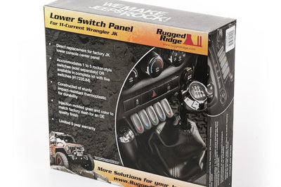 Rugged Ridge Lower Switch Panel Kit 11-18 Jeep Wrangler JK/JKU - Interior Accessories