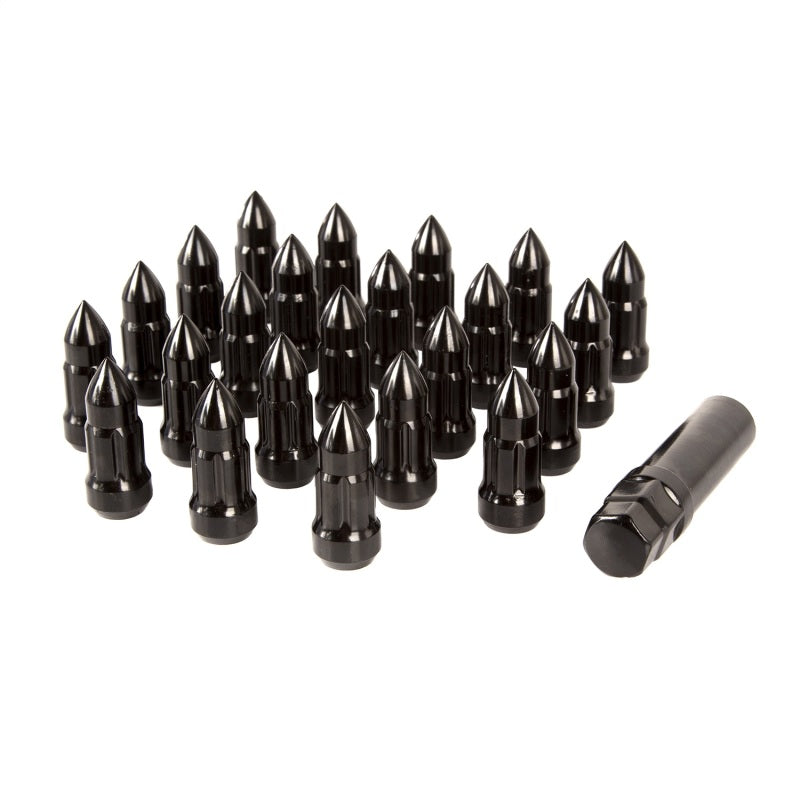 Rugged Ridge Lug Bullet Style Black 1/2-20 - Wheel and Tire Accessories